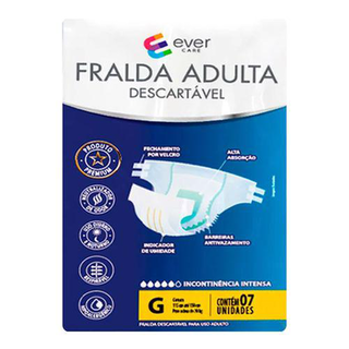 Imagem do produto Fralda Geriatrica Ever Care Tamanho G 7 Unidades