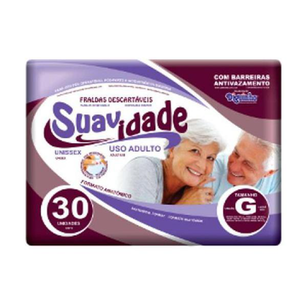 Fralda Geriátrica Suavidade G 30 Unidades