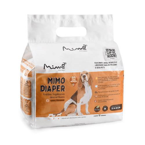 Imagem do produto Fralda Higiênica Mimo Diaper Para Cães Fêmeas 12 Unidades
