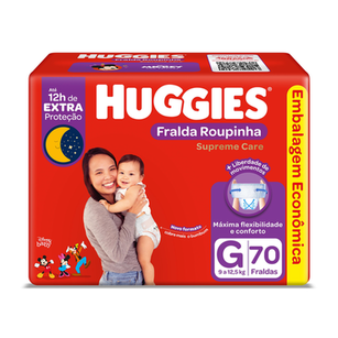 Imagem do produto Fralda Huggies Roupinha Supreme Care G 70 Unidades 70 Unidades