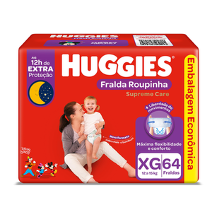 Imagem do produto Fralda Huggies Roupinha Supreme Care Xg 64 Unidades 64 Unidades