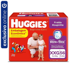 Imagem do produto Fralda Huggies Supreme Care Bag Roupinha Xxg Com 58 Unidades Panvel Farmácias