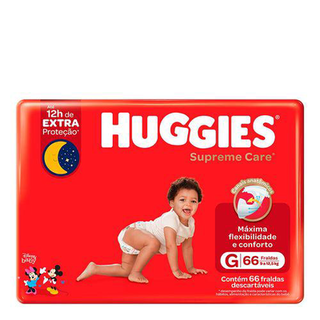 Imagem do produto Fralda Huggies Supreme Care Unissex G 66 Unidades 66 Unidades