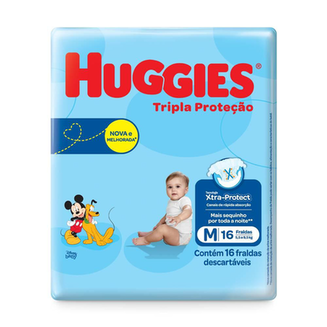 Imagem do produto Fralda Huggies Tripla Proteção Jumbinho M Com 16 Unidades Panvel Farmácias