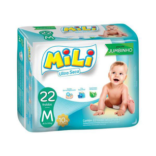 Fralda Mili Jumbinho Com 22 Unidades Média