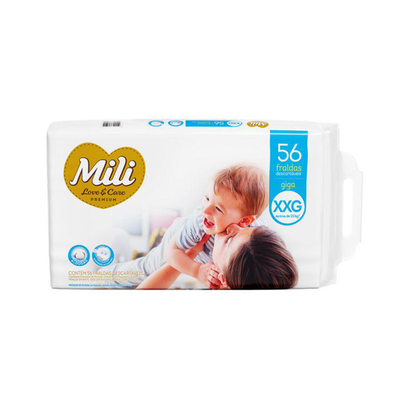Imagem do produto Fralda Mili Love & Care Premium Giga Xxg Com 56 Unidades Panvel Farmácias