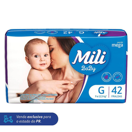 Imagem do produto Fralda Mili Ultra Seca Mega G Com 42 Unidades