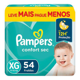 Imagem do produto Fralda Pampers Confort Sec Bag Xg Com 54 Unidades Panvel Farmácias
