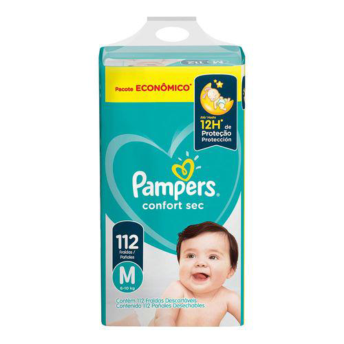Imagem do produto Fralda Pampers Confort Sec Max M Com 112 Unidades Panvel Farmácias