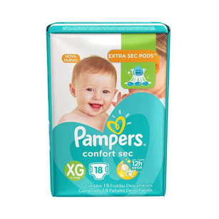 Imagem do produto Fralda Pampers Confortsec Xg C/18
