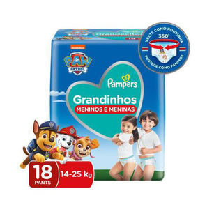 Imagem do produto Fralda Pampers Grandinhos 1425 Kg Com 18 Unidades