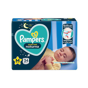Imagem do produto Fralda Pampers Pants Ajuste Total Noturna Tamanho M Com 34 Unidades
