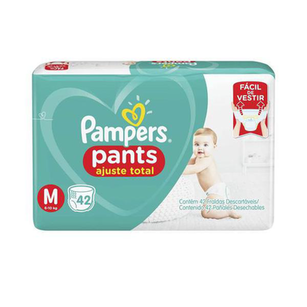 Fralda Pampers Pants Ajuste Total Tamanho M 42 Tiras