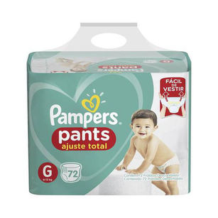 Fralda Pampers Pants Top Ajuste Total Tamanho G 72 Tiras