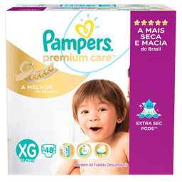 Fralda Pampers Premium Care Hiper Xg C 48 Unid