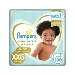 Imagem do produto Fralda Pampers Premium Care Tamanho Xxg Pacote Hiper 56 Fraldas Descartáveis
