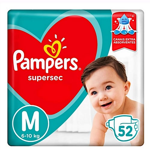 Imagem do produto Fralda Pampers - Supersec Hiper M 52Un