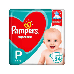 Fralda Pampers Supersec P 34 Unidades