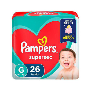 Fralda Pampers Supersec Tamanho G 26 Unidades