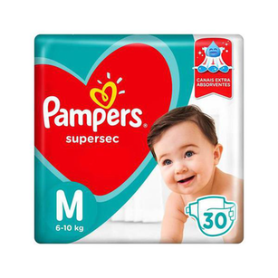 Fralda Pampers Supersec Tamanho M 30 Unidades