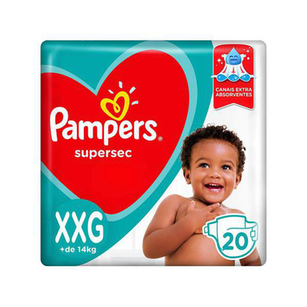 Fralda Pampers Supersec Xxg Pacotao Economico Com 20 Unidades