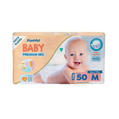 Fralda Panvel Baby Premium Sec M Com 50 Unidades
