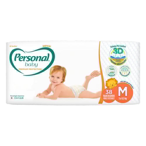 Imagem do produto Fralda Personal Baby Premium Protection Tamanho M Com 38 Unidades
