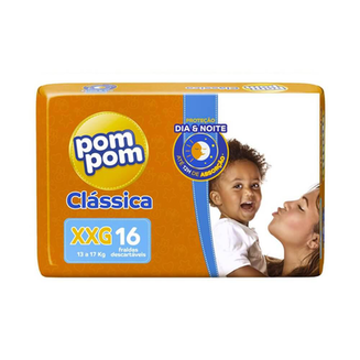 Imagem do produto Fralda Pom Pom Clássica Xxg Com 16 Unidades