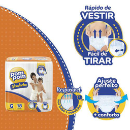 Imagem do produto Fralda Pom Pom Shortinho M 36 Unidades