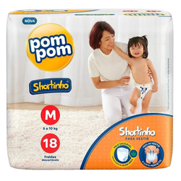 Imagem do produto Fralda Pom Pom Shortinho M Com 18 Unidades