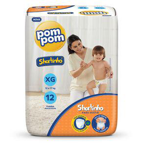 Imagem do produto Fralda Pom Pom Shortinho Xg Com 12 Unidades