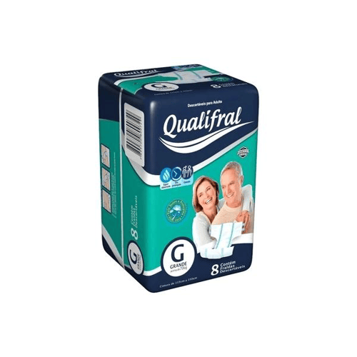 Imagem do produto Fralda Qualifral Premium G Com 8