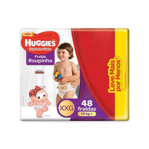Imagem do produto Fralda Roupinha Huggies Supreme Care Tamanho Xxg Pacote Hiper 48 Fraldas Descartáveis