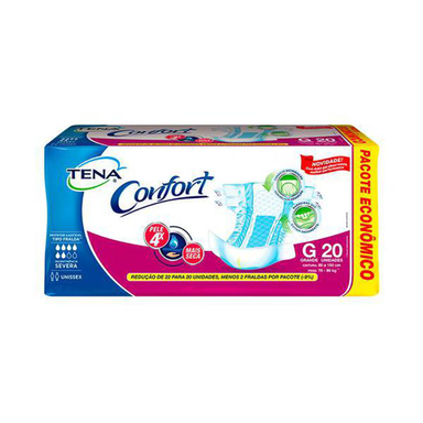 Imagem do produto Fralda Tena Confort Biofral Mega Tamanho G Com 20 Unidades