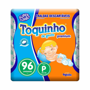 Imagem do produto Fralda Toquinho De Gente Premium Tamanho P 96 Tiras