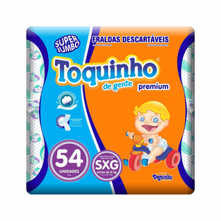 Imagem do produto Fralda Toquinho De Gente Premium Tamanho Sxg 54 Tiras