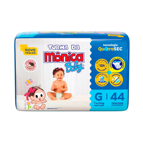Imagem do produto Fralda Turma Da Monica Baby G Com 44 Unidades