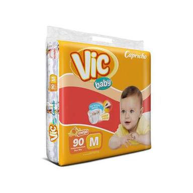 Fralda Vic Baby Mega Com 90 Unidades M
