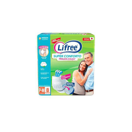 Imagem do produto Fraldacalça Lifree Super Conforto P/M Com 8 Unidades