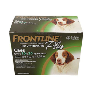 Imagem do produto Frontline Plus Antipulgas Cães 10 A 20Kg Cx 10 Pipetas Boehringer