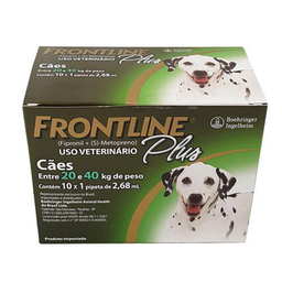 Imagem do produto Frontline Plus Antipulgas Cães 20 A 40Kg Cx 10 Pipetas Boehringer