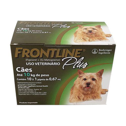 Frontline Plus Para Cães De 0 A 10Kg Com 1 Pipeta De 0,67Ml