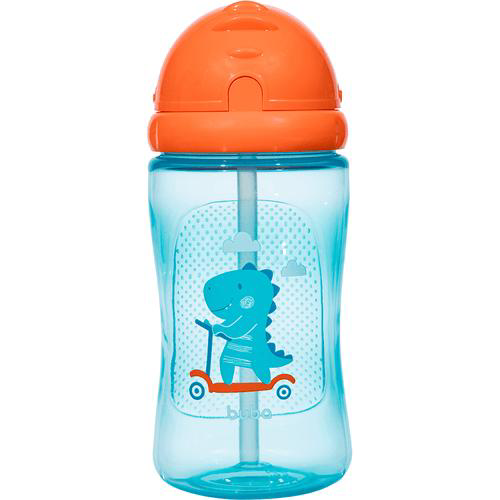 Imagem do produto Garrafinha Copo Infantil Com Canudo Dino 400Ml Azul Buba