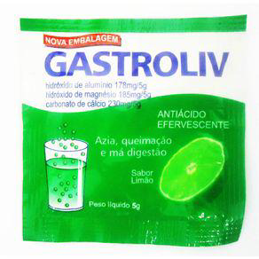 Antiácido Efervescente Gastroliv Sabor Limão 5g