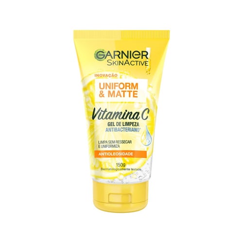 Gel De Limpeza Antibacteriano Garnier Uniform&Matte Vitamina C 150G 150G