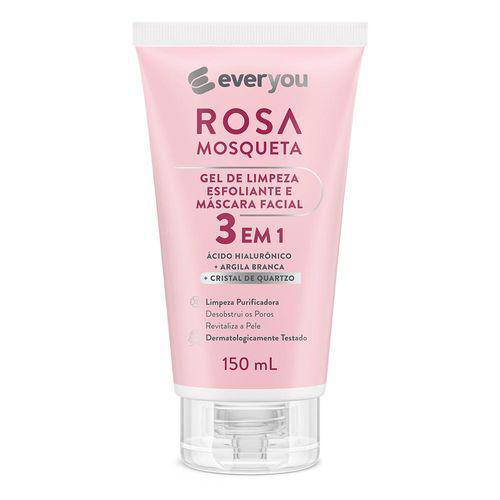 Gel De Limpeza Ever You Meu Spa Esfoliante Facial Rosa Mosqueta 3 Em 1 150Ml