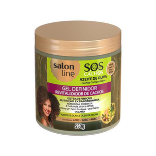 Gel Definidor Salon Line 550G Sos Cachos Azeite De Oliva