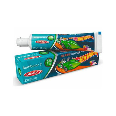 Gel Dental - Condor Bambinos 3 50G Hot Wheels