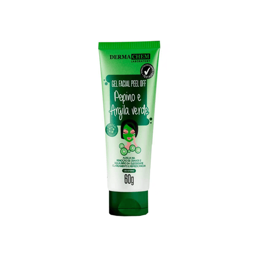 Gel Facial Peel Off Pepino E Argila Verde 60G Dermachem