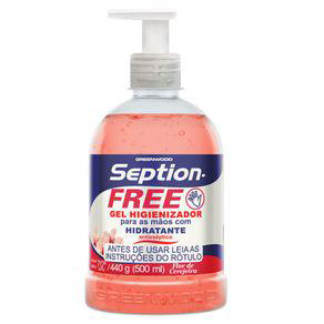 Imagem do produto Gel Higienizador Para Mãos Seption Free Flor De Cerejeira Com Hidratante 500Ml
